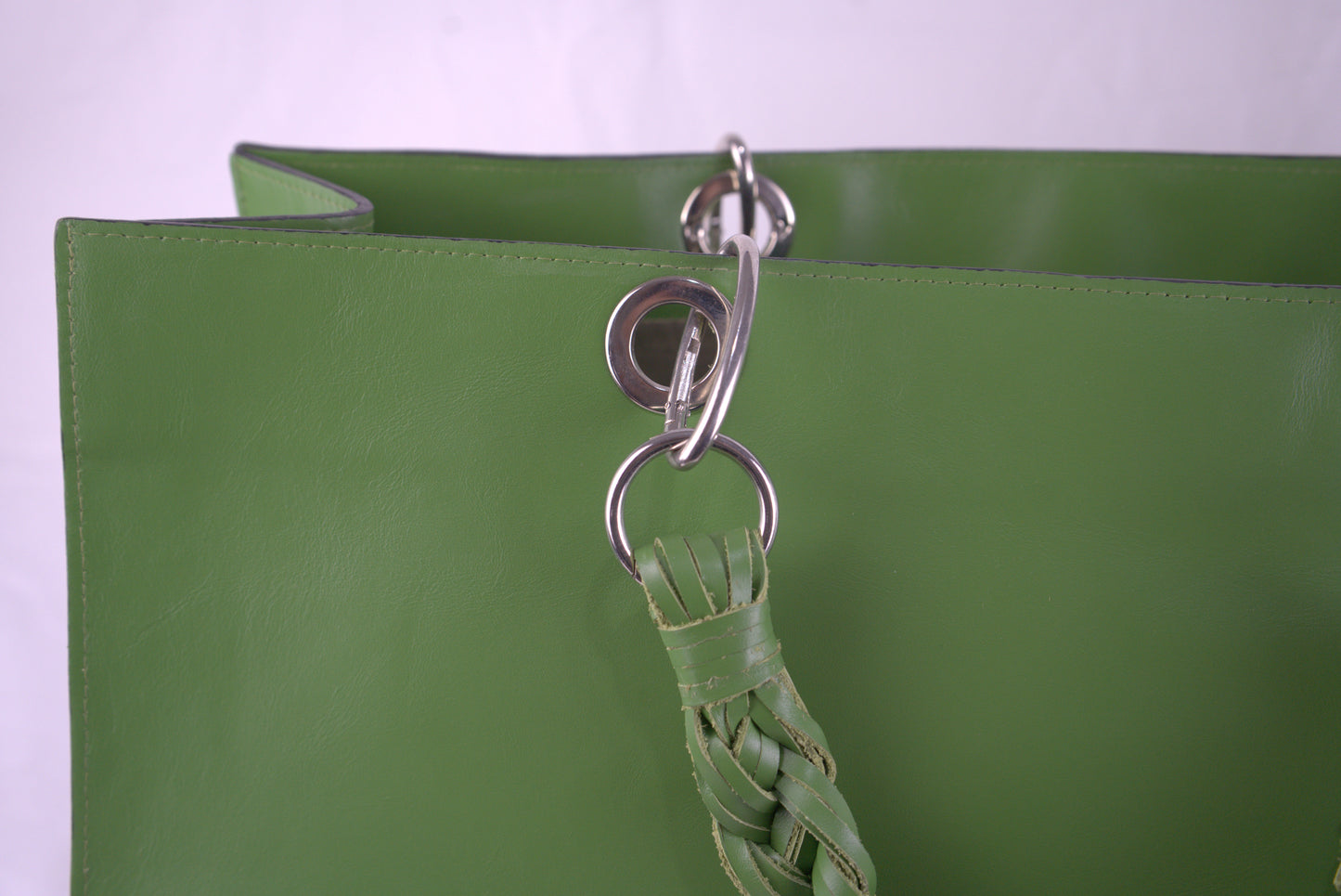 Borsa in vera pelle liscia