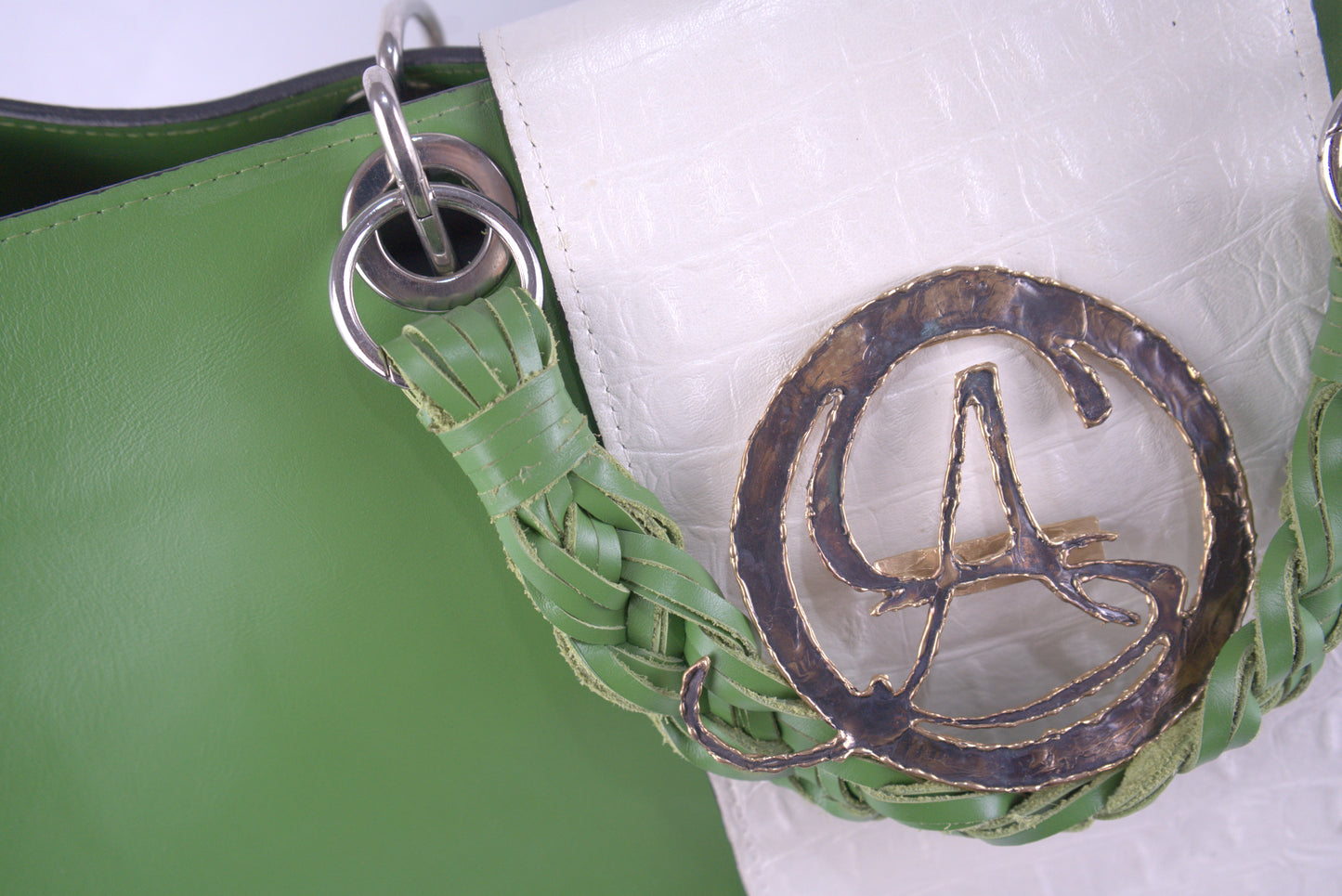 Borsa in vera pelle liscia