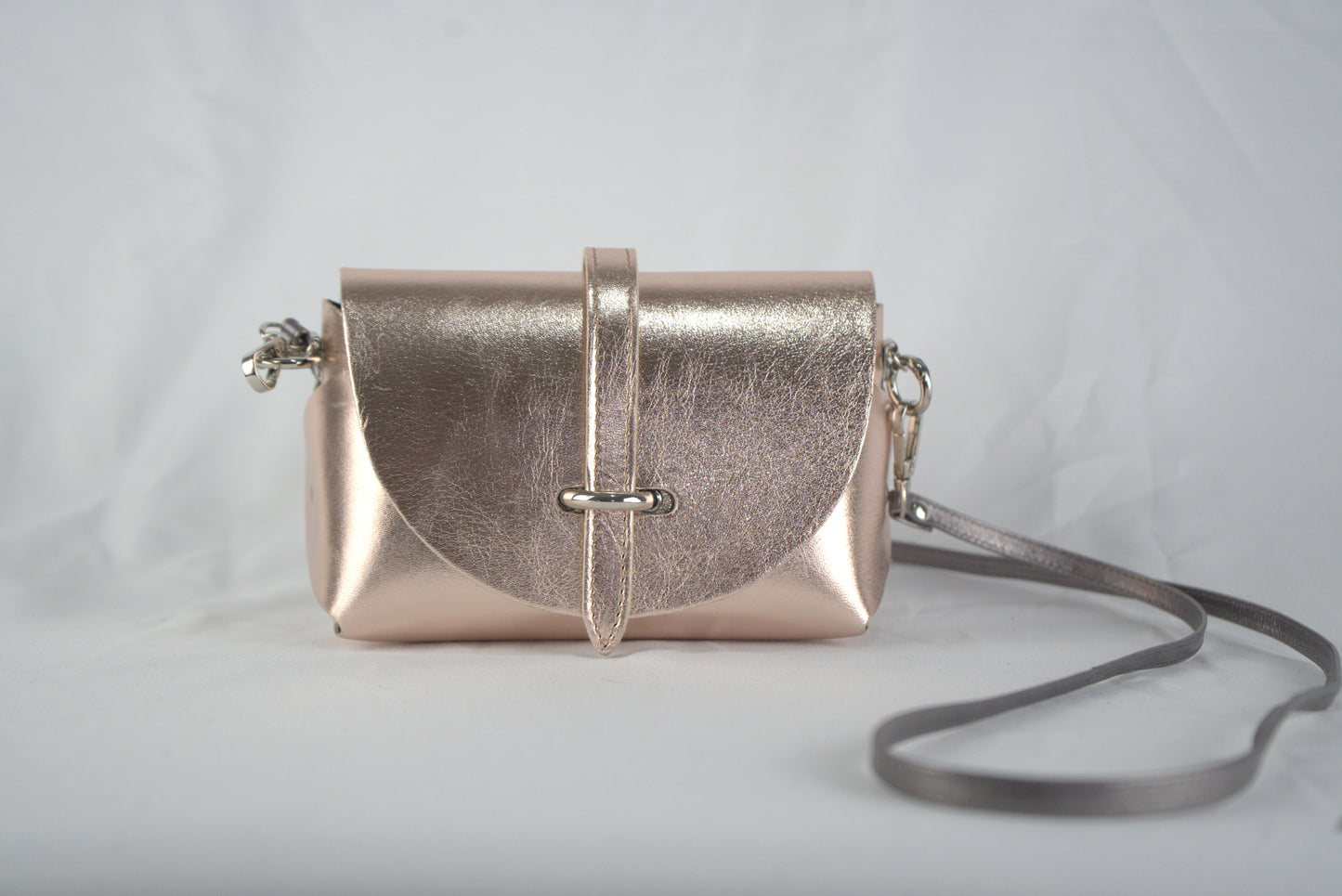 Mini bag con pellami pregiati