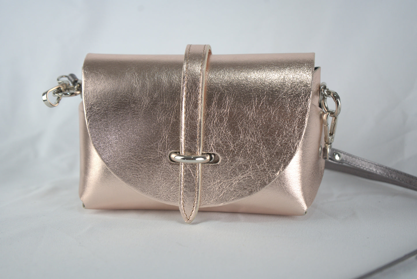 Mini bag con pellami pregiati