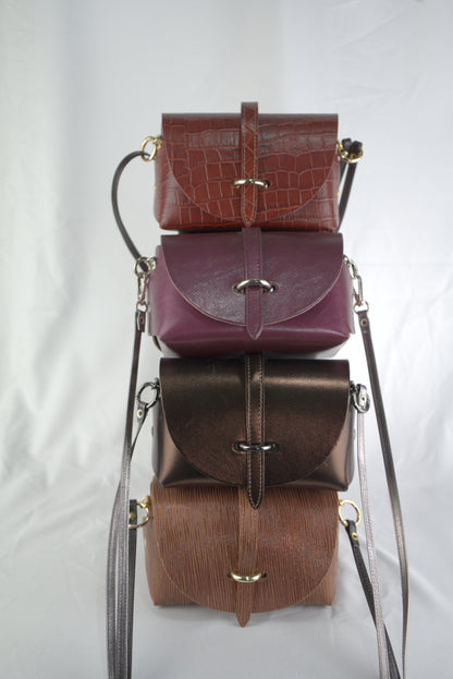 Mini bag con pellami pregiati