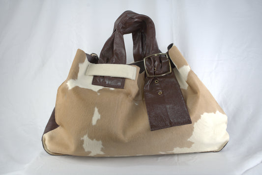 Maxi bag in pelle cavallino