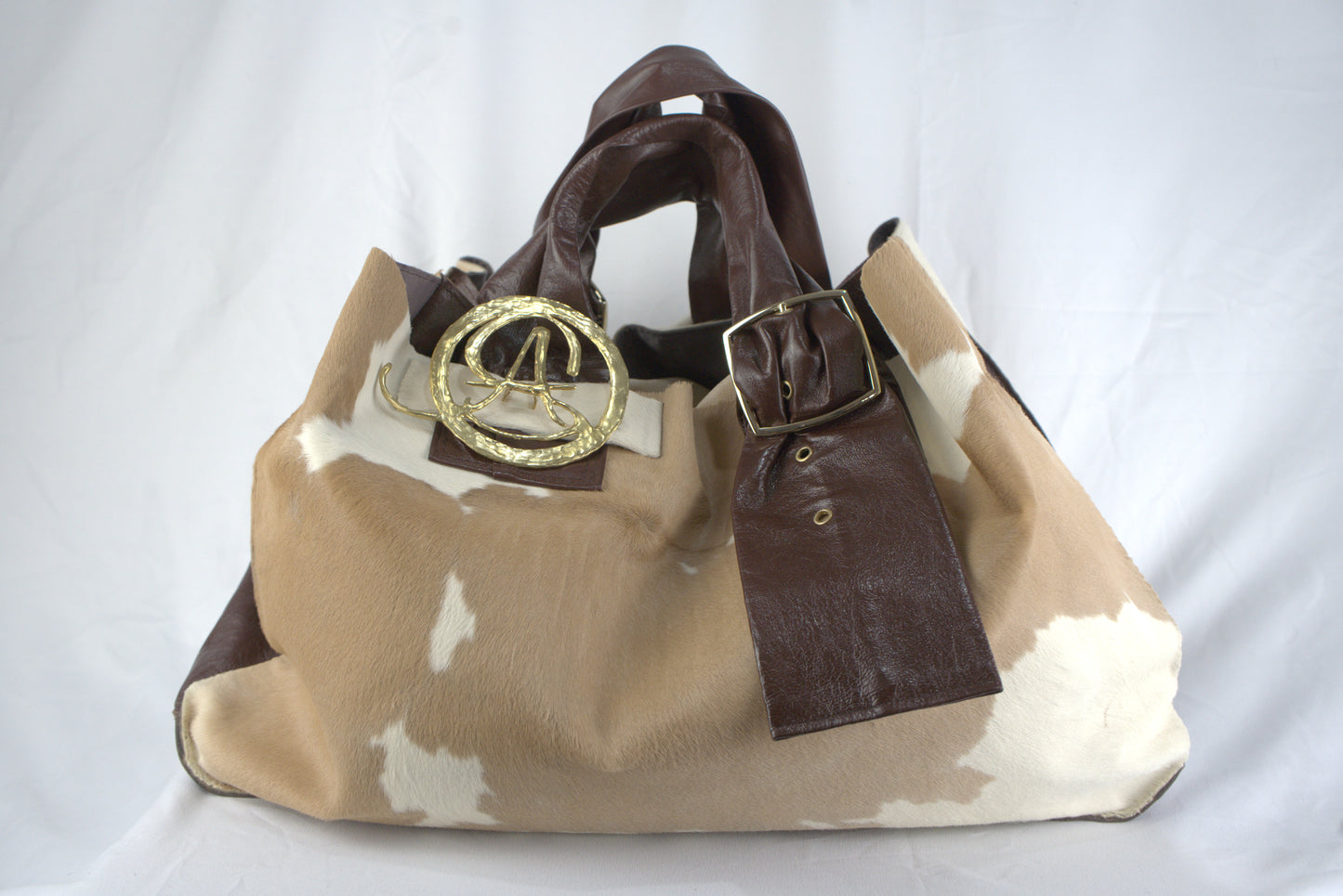 Maxi bag in pelle cavallino