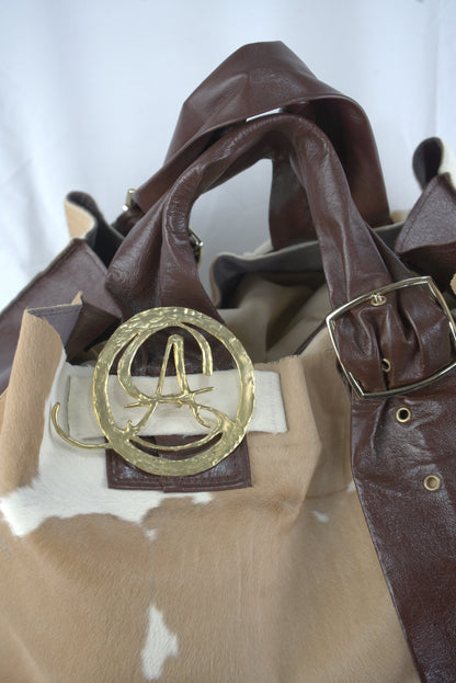 Maxi bag in pelle cavallino