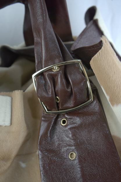 Maxi bag in pelle cavallino