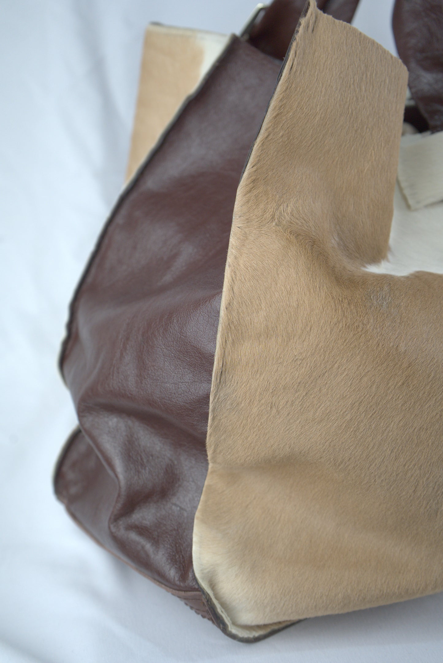 Maxi bag in pelle cavallino