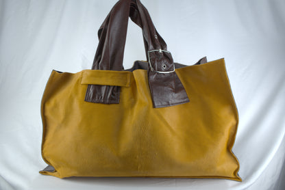 Maxi bag in pelle cavallino