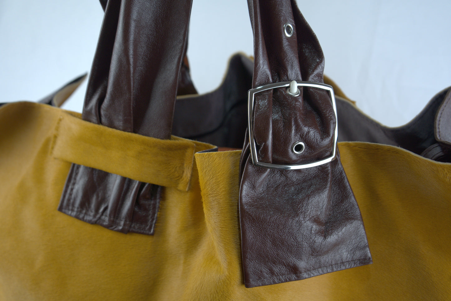 Maxi bag in pelle cavallino