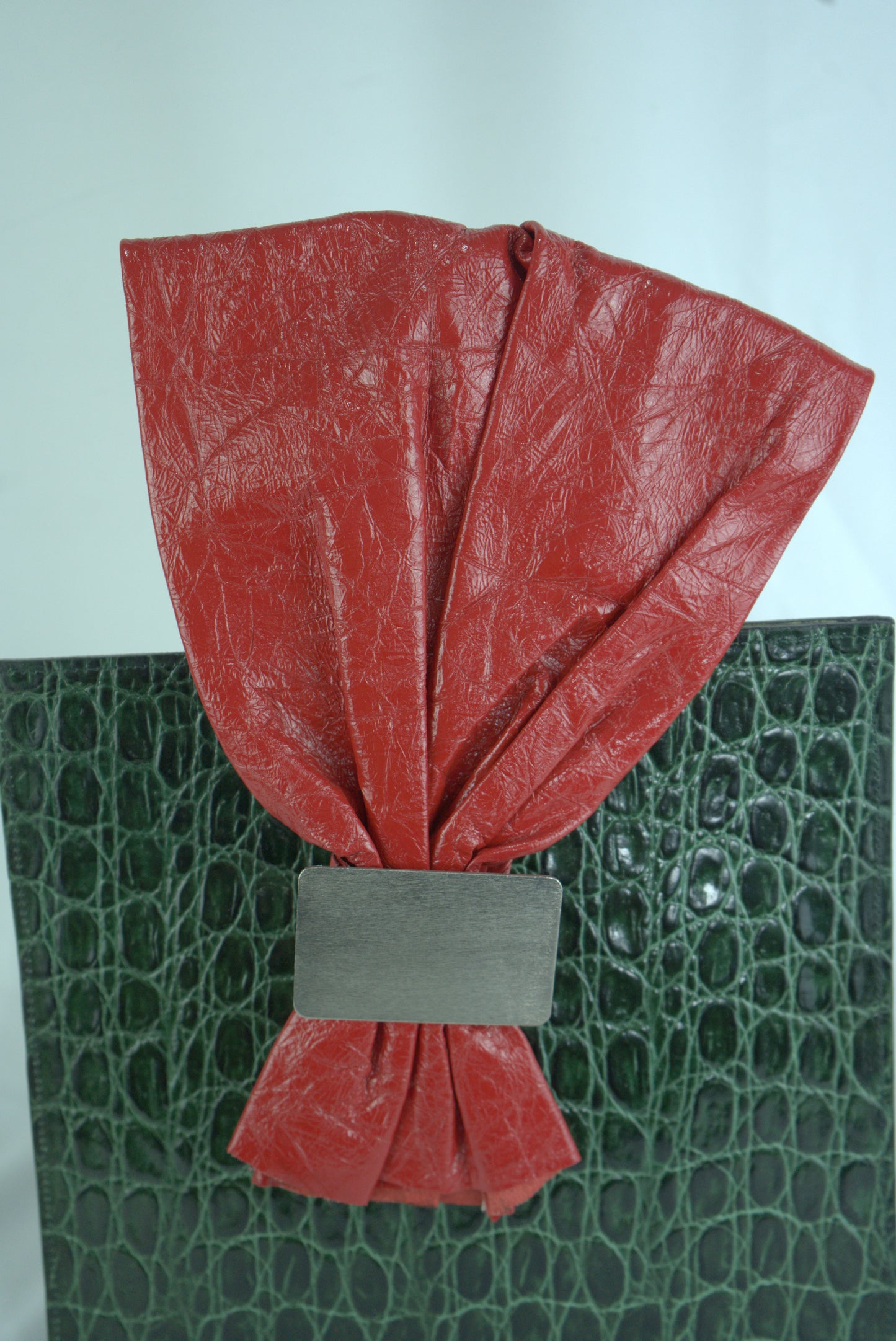 Borsa a polso per aperitivo pelle stampata