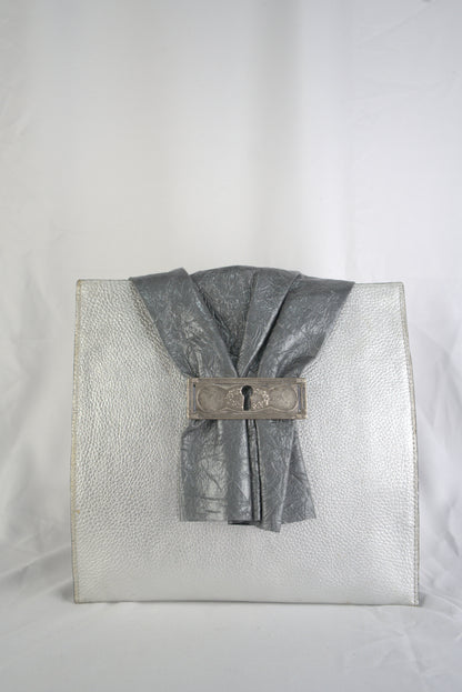 Borsa a polso per aperitivo pelle stampata