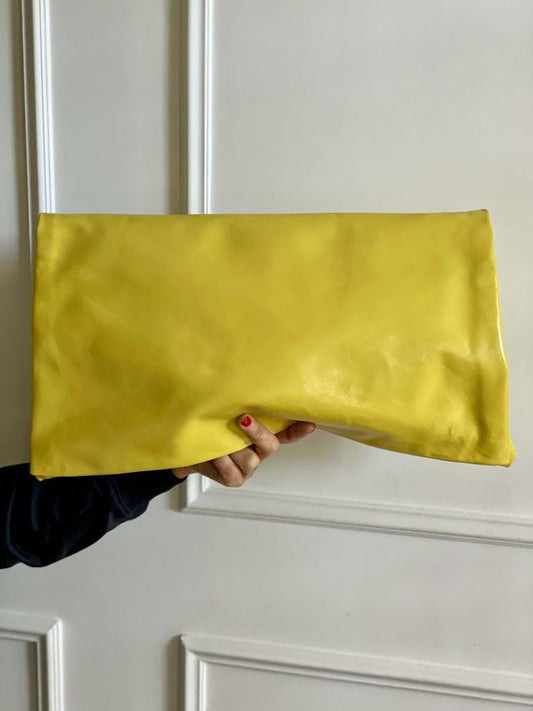 Gialla - Pochette in Pelle
